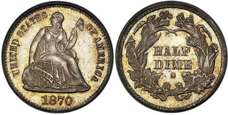1870-S Half Dime